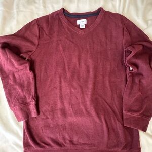 Old Navy Boys XL (14-16) V-Neck Burgundy Ribbed long sleeve shirt.